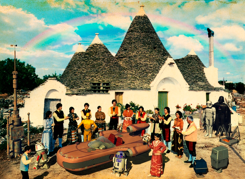 Illustration for article titled El encanto de las postales antiguas con un toque de ciencia ficción